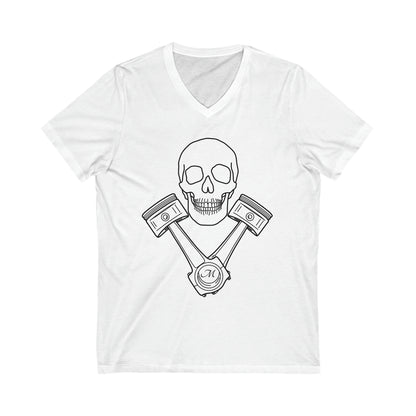 Skull and Pistons V-Neck Shirt