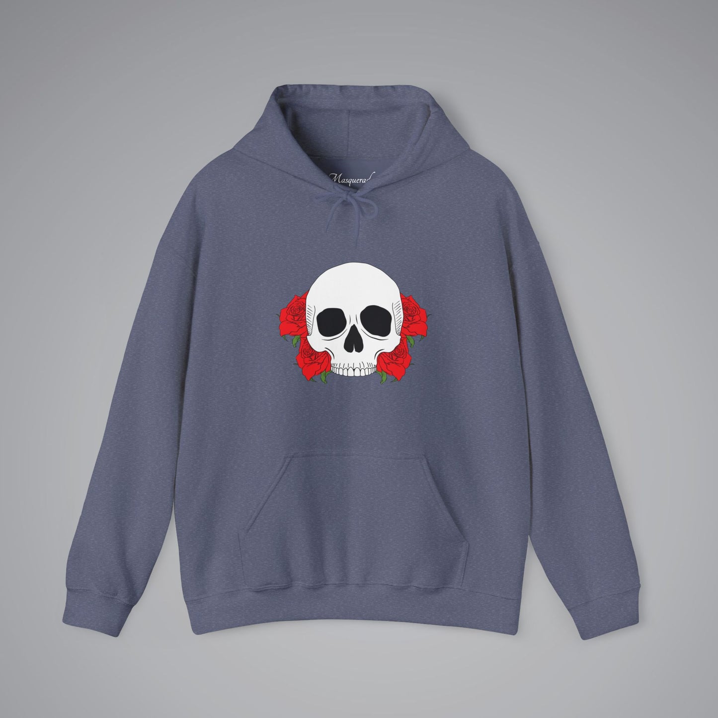 Skull With Roses Hooded Sweatshirt