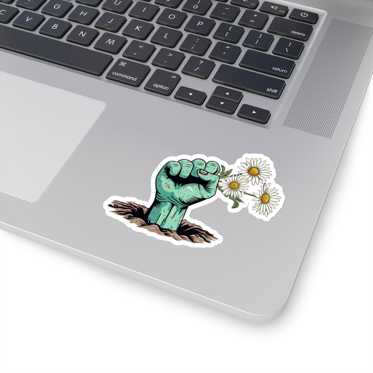 Zombie Hand and Daisies Vinyl Sticker