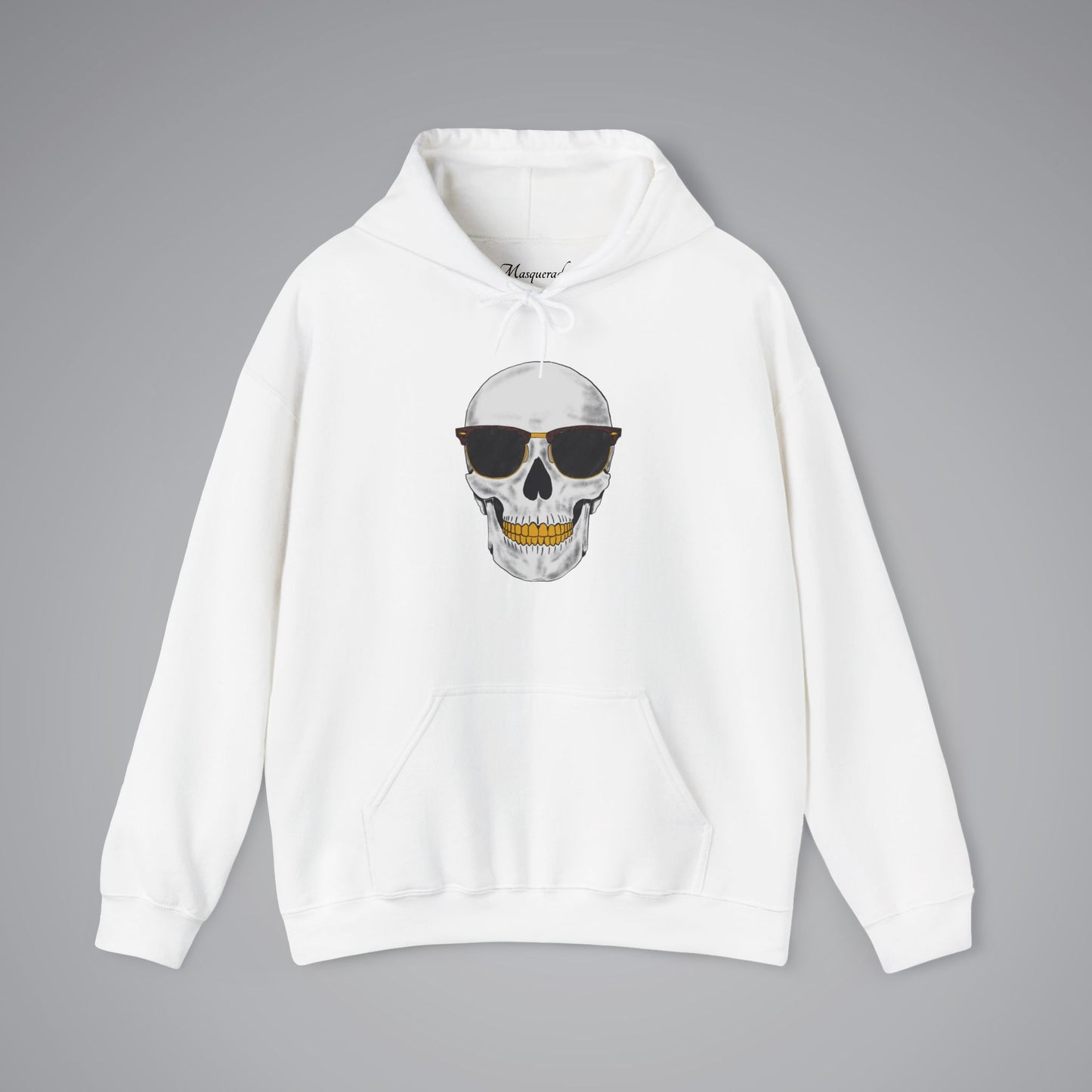 Skull With Sunglasses Hooded Sweatshirt