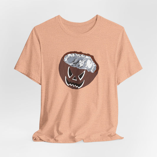 Tropical Jack-O'-Lantern Crew Neck Short Sleeve Tee