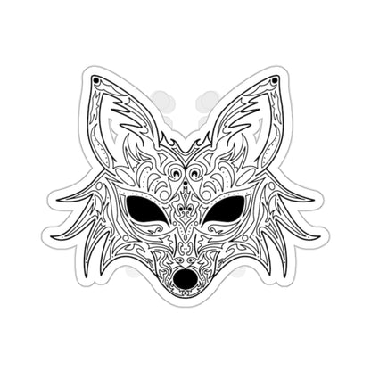 Fox Filigree Venetian Mask Vinyl Sticker