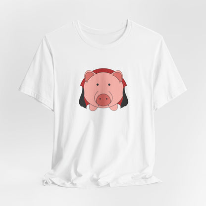 Count Porkula on Front Crew Neck Short Sleeve Tee