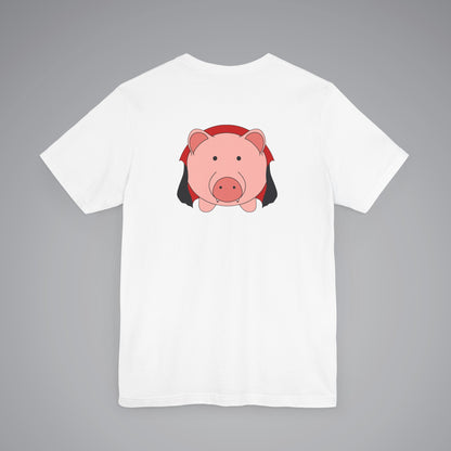 Count Porkula on Back Crew Neck Short Sleeve Tee