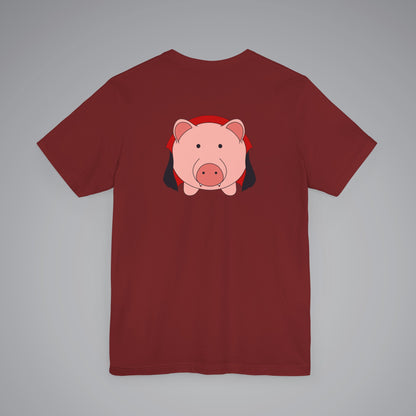 Count Porkula on Back Crew Neck Short Sleeve Tee