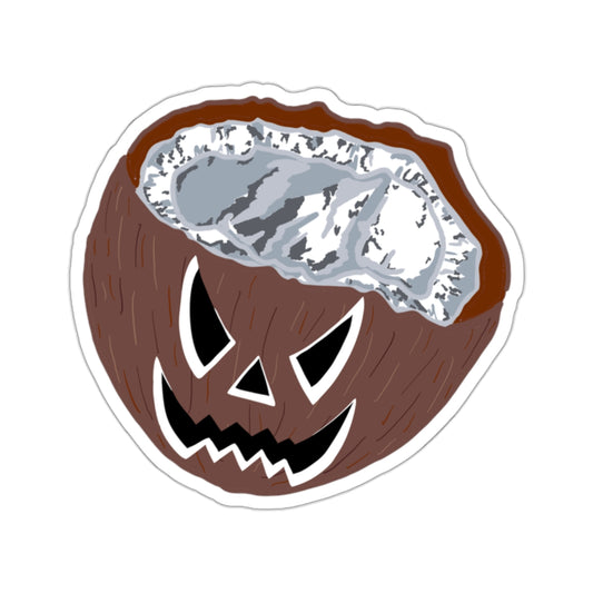 Tropical Jack-O'-Lantern Vinyl Sticker