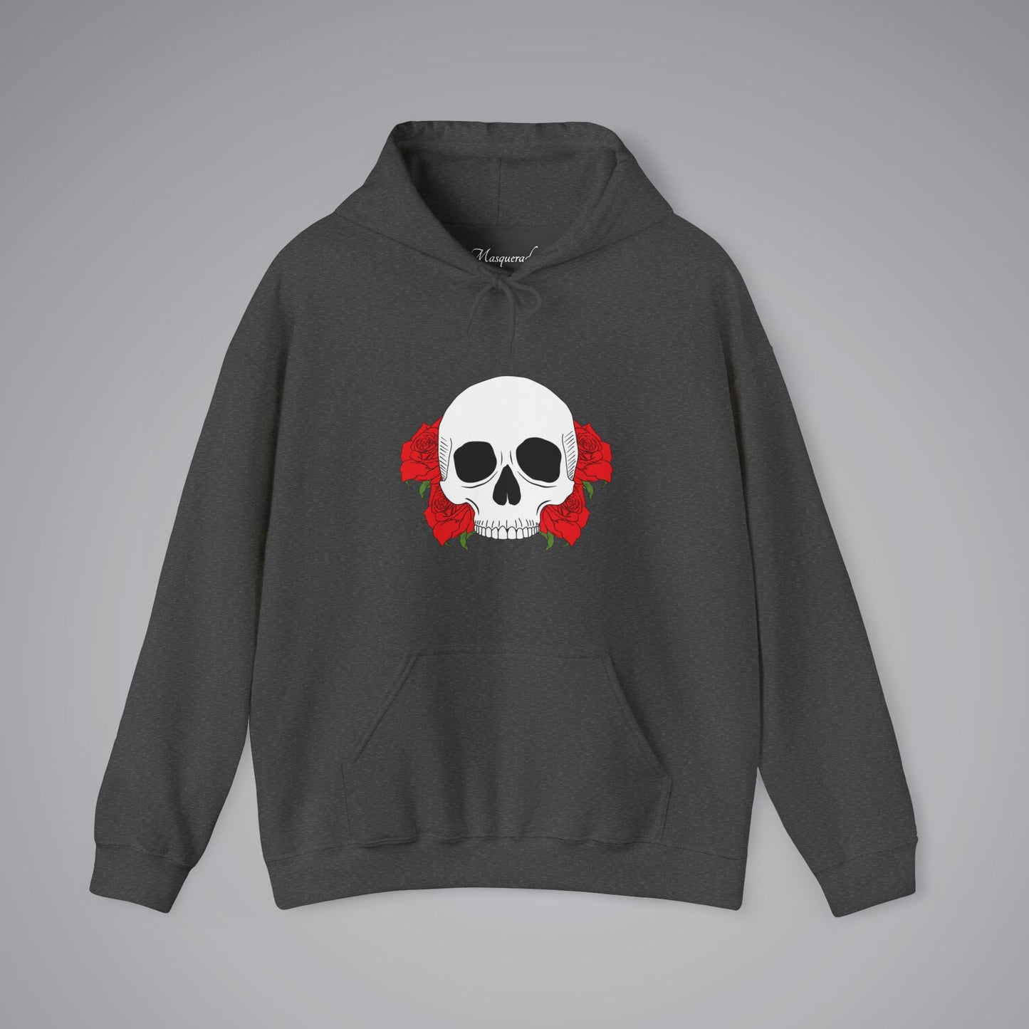 Skull With Roses Hooded Sweatshirt