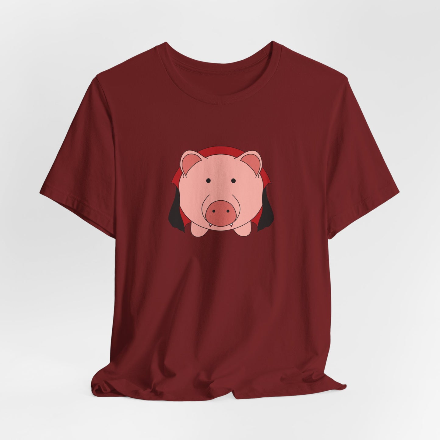 Count Porkula on Front Crew Neck Short Sleeve Tee