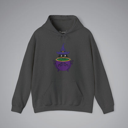 Witch Kitty and Bubbling Cauldron Hooded Sweatshirt