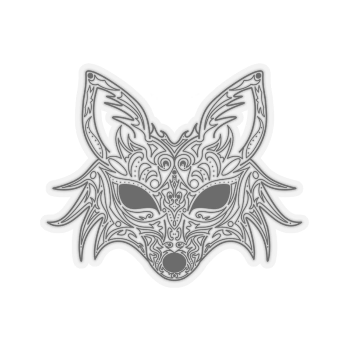 Fox Filigree Venetian Mask Vinyl Sticker