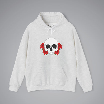 Skull With Roses Hooded Sweatshirt