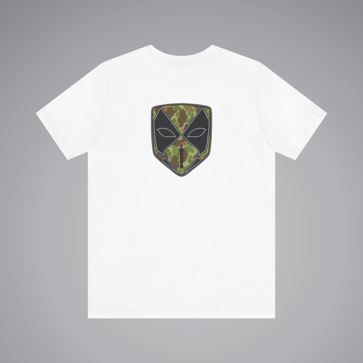 Green Camouflage Venetian Bauta Mask Crew Neck Shirt