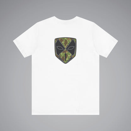 Green Camouflage Venetian Bauta Mask Crew Neck Shirt