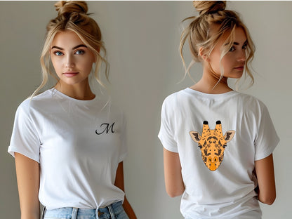 Giraffe Crew Neck Short Sleeve Tee