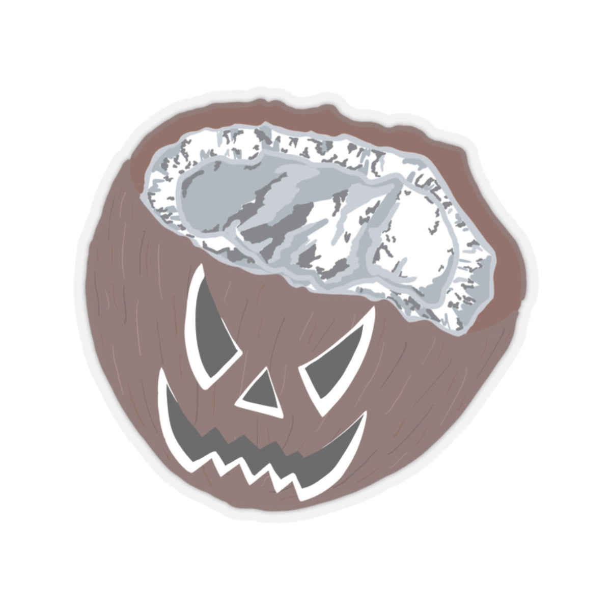 Tropical Jack-O'-Lantern Vinyl Sticker