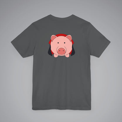 Count Porkula on Back Crew Neck Short Sleeve Tee