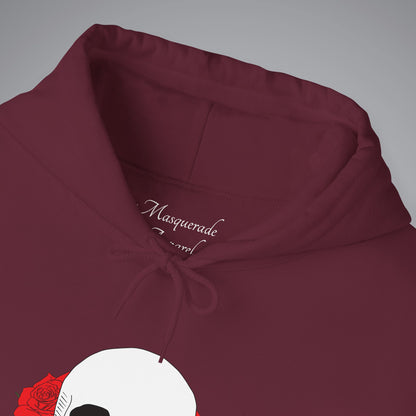 Skull With Roses Hooded Sweatshirt