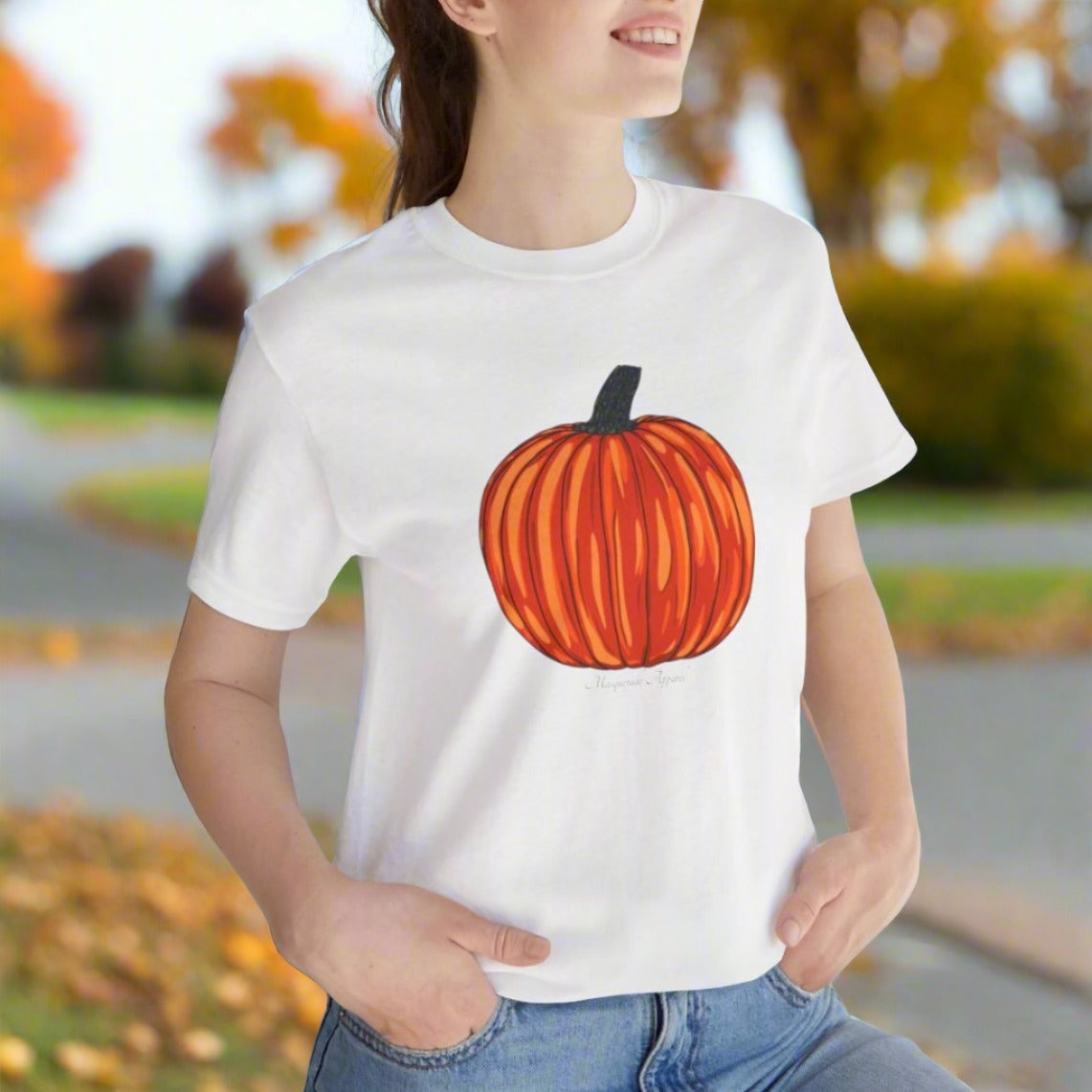 Fall Halloween Pumpkin Crew Neck Short Sleeve Tee