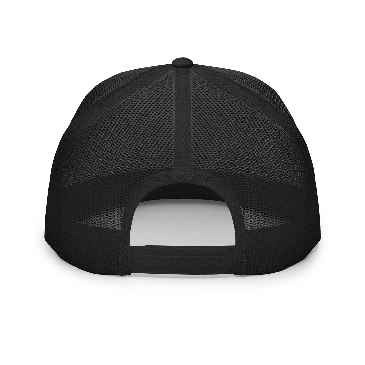 White Stitching: Mountains, I Want To Be Where The People Aren't Flat Billed SnapBack Trucker Cap