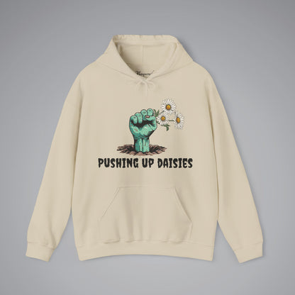 Pushing Up Daisies Zombie Hand Hooded Sweatshirt