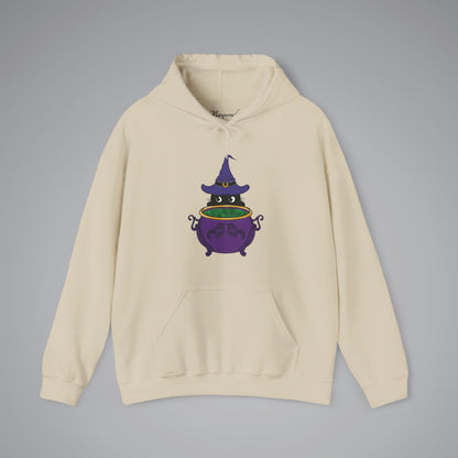 Witch Kitty and Bubbling Cauldron Hooded Sweatshirt