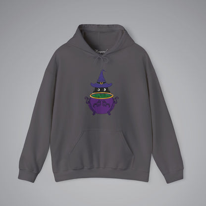 Witch Kitty and Bubbling Cauldron Hooded Sweatshirt