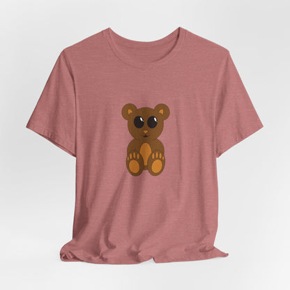 Color Teddy Bear Crew Neck Short Sleeve Tee