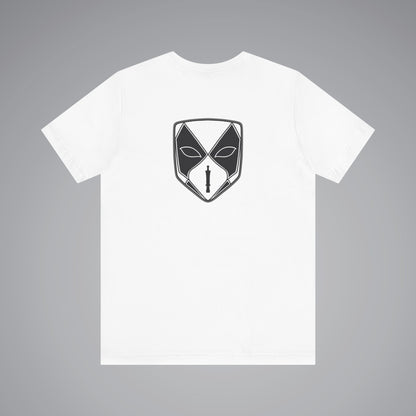 Black and White Venetian Bauta Mask Crew Neck Shirt