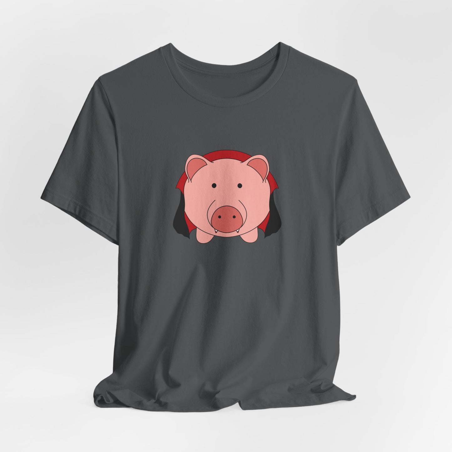 Count Porkula on Front Crew Neck Short Sleeve Tee