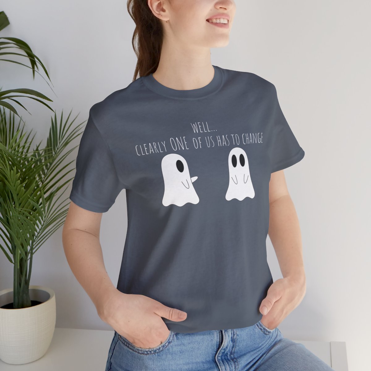 Matching Ghost Outfit Crew Neck Short Sleeve Tee