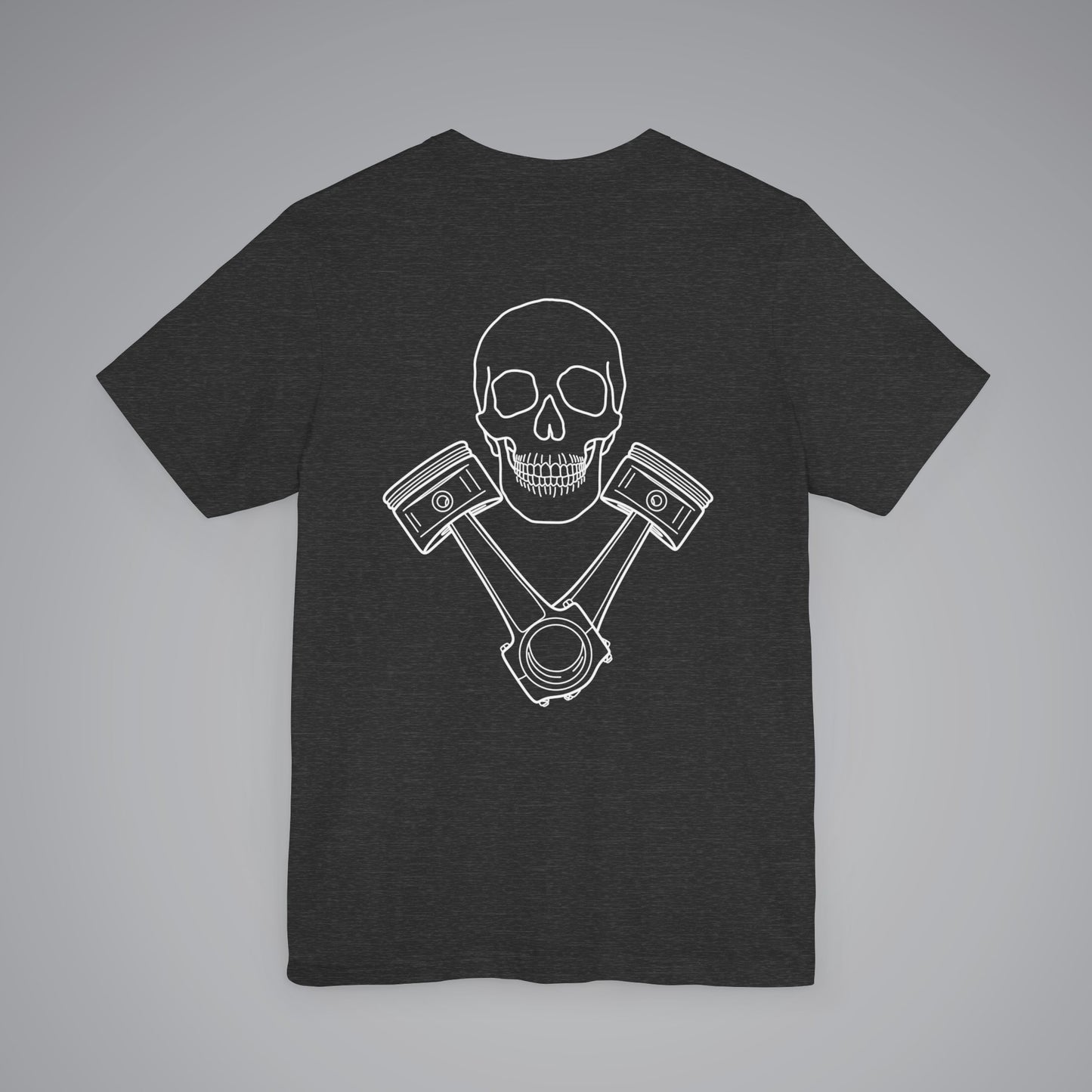 Skull and Pistons Crew Neck Short Sleeve Tee