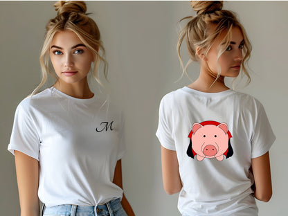 Count Porkula on Back Crew Neck Short Sleeve Tee