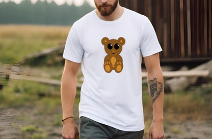 Color Teddy Bear Crew Neck Short Sleeve Tee