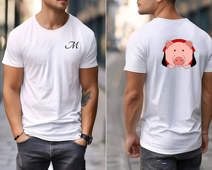 Count Porkula on Back Crew Neck Short Sleeve Tee