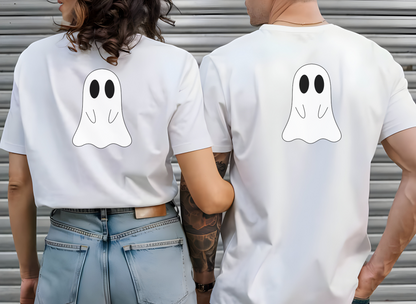 Ghost on Back Crew Neck Short Sleeve Tee